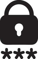 Lock security icon symbol vector image. Illustration of the key secure access system vector design. EPS 10