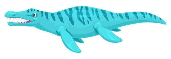 Liopleurodon dinosaur funny cartoon character vector