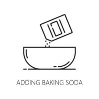 Baking soda ingredient home bakery and pastry food vector