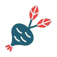 Kohlrabi Glyph Two Color Icon For Personal And Commercial Use. vector