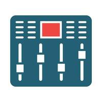 Faders Glyph Two Color Icon For Personal And Commercial Use. vector