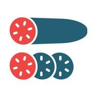 Cucumber Glyph Two Color Icon For Personal And Commercial Use. vector