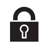 Lock security icon symbol vector image. Illustration of the key secure access system vector design. EPS 10