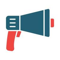 Loud Speaker Glyph Two Color Icon For Personal And Commercial Use. vector