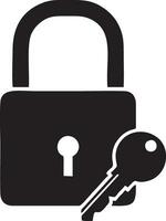 Lock security icon symbol vector image. Illustration of the key secure access system vector design. EPS 10