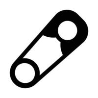 Safety Pin Vector Glyph Icon For Personal And Commercial Use.