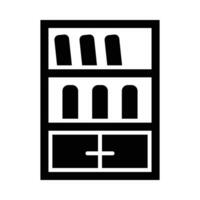 Book Shelf Vector Glyph Icon For Personal And Commercial Use.