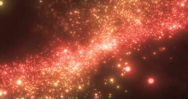 Abstract red energy magic round particles round with bokeh effect glowing background photo