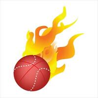 The ball fire vector art and illustration