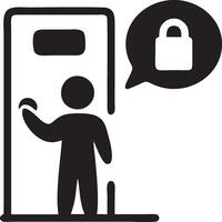 Lock security icon symbol vector image. Illustration of the key secure access system vector design. EPS 10