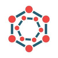 Hormone Glyph Two Color Icon For Personal And Commercial Use. vector