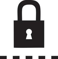 Lock security icon symbol vector image. Illustration of the key secure access system vector design. EPS 10