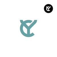 letra cy yc monograma logo diseño vector