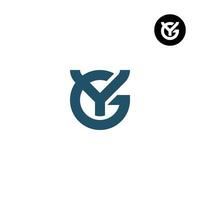 Letter GY YG Monogram Logo Design Simple vector