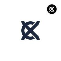letra cx xc monograma logo diseño vector