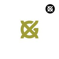 Letter GX XG Monogram Logo Design Simple vector