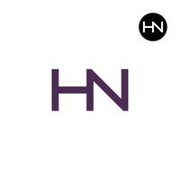 Letter HN Monogram Logo Design vector