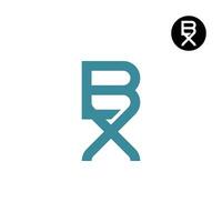 Letter BX Monogram Logo Design vector