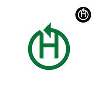 Letters H Reset arrow or any Re- logo design vector