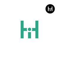 Letter HI Monogram Logo Design vector