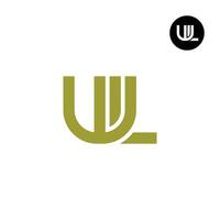 Letter WL Monogram Logo Design vector