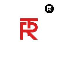 letra tr rt monograma logo diseño sencillo vector