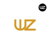 Letter WZ Monogram Logo Design vector