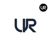 Letter UR Monogram Logo Design Simple vector