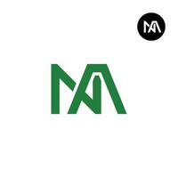 Letter NA Monogram Logo Design vector