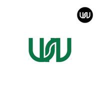 letra wn monograma logo diseño vector