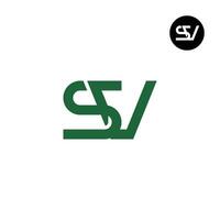 letra sv monograma logo diseño vector