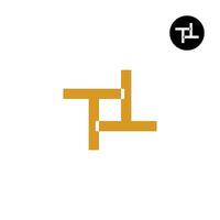 Letter TT Monogram Logo Design Modern Ambigram vector