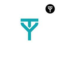 Letter TY YT Monogram Logo Design Simple vector