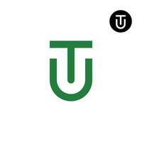 Letter TU UT Monogram Logo Design Simple vector
