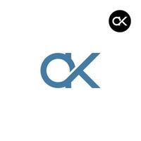 Letter OK Monogram Logo Design vector