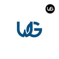 letra wg monograma logo diseño vector