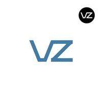 Letter VZ Monogram Logo Design Simple vector