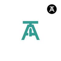 Letter TA AT Monogram Logo Design Simple vector