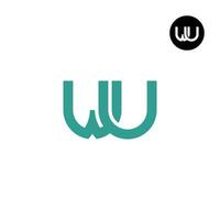 Letter WU Monogram Logo Design vector