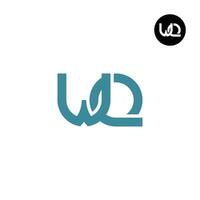 Letter WQ Monogram Logo Design vector