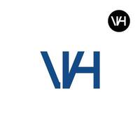 letra vh monograma logo diseño vector