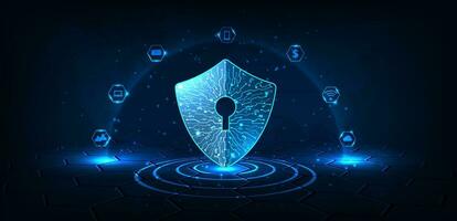 Digital Data Protection Concept. vector