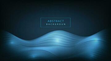 Abstract lines wave technology design. vector