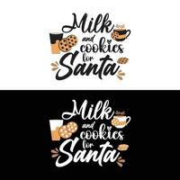 Milk And Cookies For Santa vector