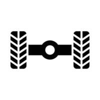 Wheel Alignment Vector Glyph Icon For Personal And Commercial Use.