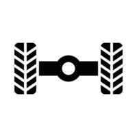 Wheel Alignment Vector Glyph Icon For Personal And Commercial Use.