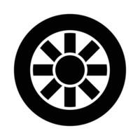 Wheel Vector Glyph Icon For Personal And Commercial Use.