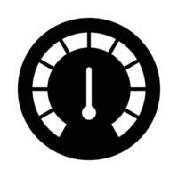 Tachometer Vector Glyph Icon For Personal And Commercial Use.