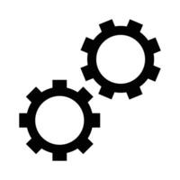 Cogwheel Vector Glyph Icon For Personal And Commercial Use.