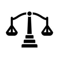 Justice Scale Vector Glyph Icon For Personal And Commercial Use.